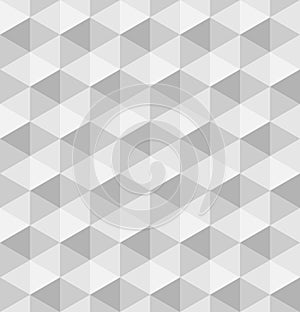 Paper hexagonal pyramids. Seamless vector pattern background. 3D relief