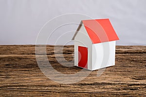 Paper house symbolizing