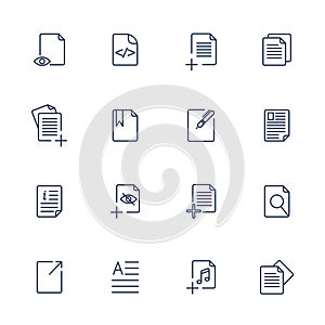 Paper icon, Document icon, Vector EPS10