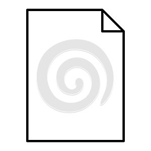 Paper icon. File sign. Computer button. Office art. Document symbol. Simple design. Vector illustration. Stock image.