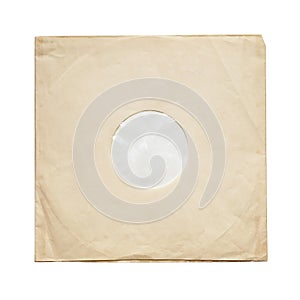 Paper inner sleeve for vinyl LP records isolated on white