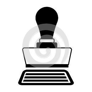 Paper invoice paid stamp