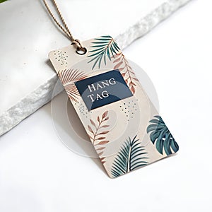 Paper label hang tag mockup photo
