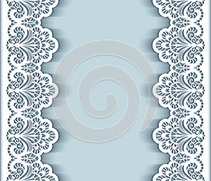 Paper lace border background