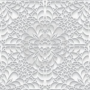 Paper lace texture, seamless pattern