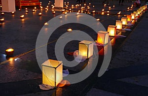 Paper lantern and candle light in Yeepeng festival
