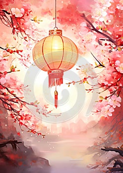 Paper Lantern Making Chinese new year pattern