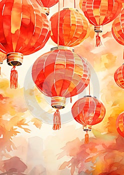 Paper Lantern Making Chinese new year pattern