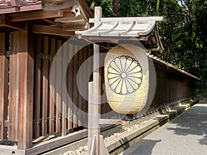 Paper lantern at meiji jingu shrine in tokyo, japan