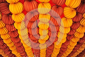 Paper lanterns, Fair in Seville, Andalusia, Spain