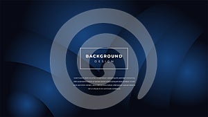 Paper layer circle blue abstract background. Curves and lines use for banner, cover, poster, wallpaper, design with space for text