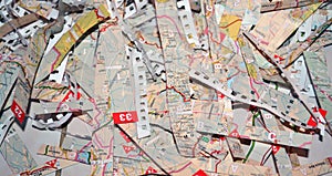 Paper leftovers background