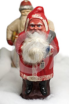 Paper-mache Santa Claus toys