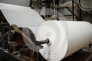 The paper machine in the factory