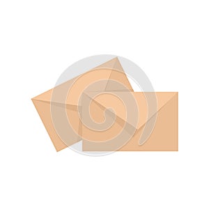 Paper mails icon flat isolated vector