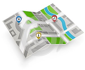 Paper map icon