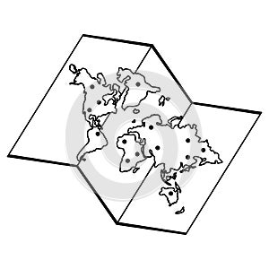 paper map icon image