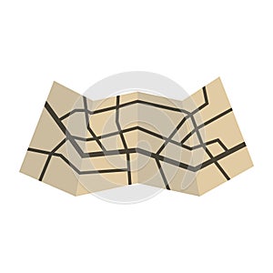 Paper map icon image