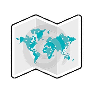 Paper map icon image