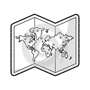 Paper map icon image