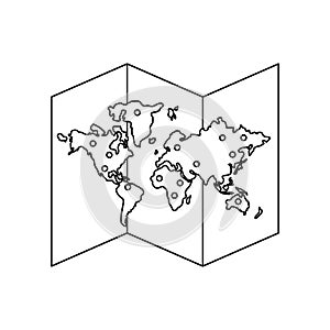 Paper map icon image