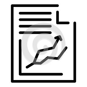 Paper market studies icon, outline style