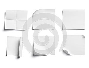 paper message note reminder adhesive sticker blank background white empty sticky tag sign office