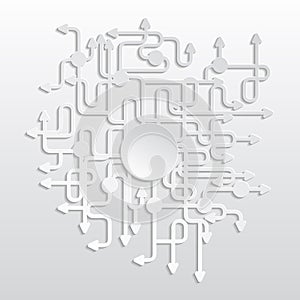 Paper mind map - vector illustration