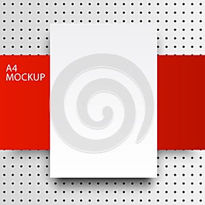 Paper mockup a4 dot red line-01