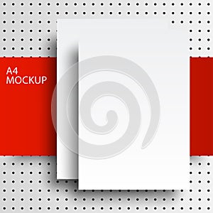 Paper mockup a4 dot red line3-01