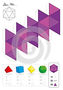Paper Model Icosahedron