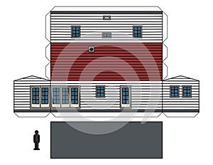 The paper model of a mobilhome