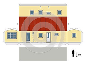 Paper model of a mobilhome