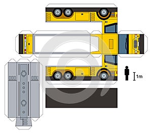 Paper model of a tank truck