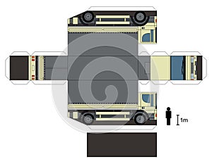 Paper model of a truck