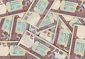 Paper money from Afghanistan. Afghan afghani. Close up banknotes from Afghanistan. Afghan currency 3D render