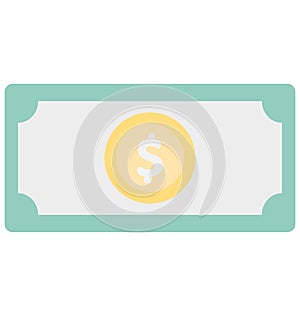 Paper Money Color Isolated Vector Icon which can easily modify or edit Paper Money Color Isolated Vector Icon which can easily mo