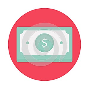 Paper money flat background vector icon which can easily modify or edit