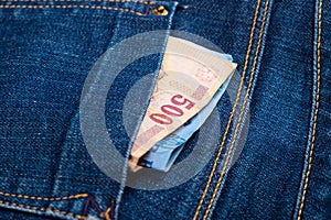 paper money in jeans pocket,forints cash