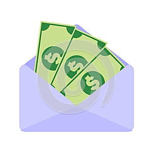 Paper Money Salary Envelope Vector Illustration Graphic