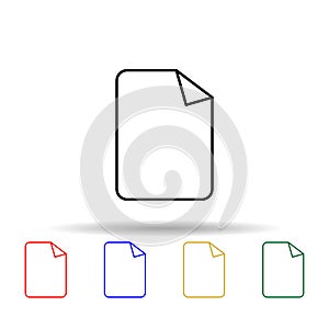 paper multi color style icon. Simple thin line, outline vector of web icons for ui and ux, website or mobile application