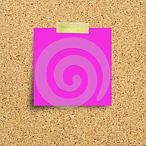 Paper note on a corkboard