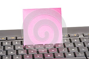 Paper note on keyboard