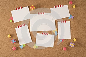 Paper note office board cork notice template portfolio photo