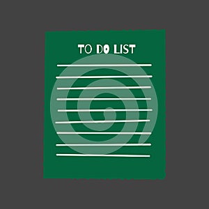 Paper note sticker. Memo notebook cartoon banner. Diary doodle creative list. Vector element.