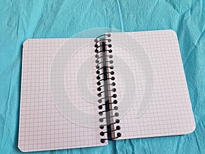 Paper notebook sheets empty blank squared lines spiral office page