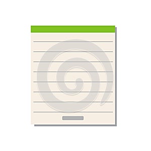 Paper notes or notepad icon, flat design style illustration - Vector