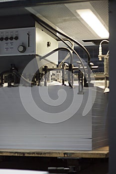 Paper in an offset printing machine