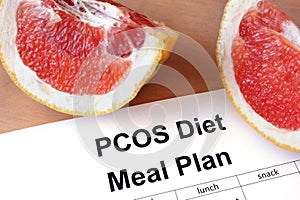 Paper with PCOS diet Meal plan photo