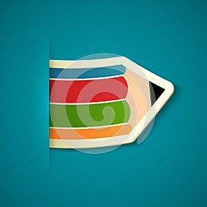 Paper pencil sticker.